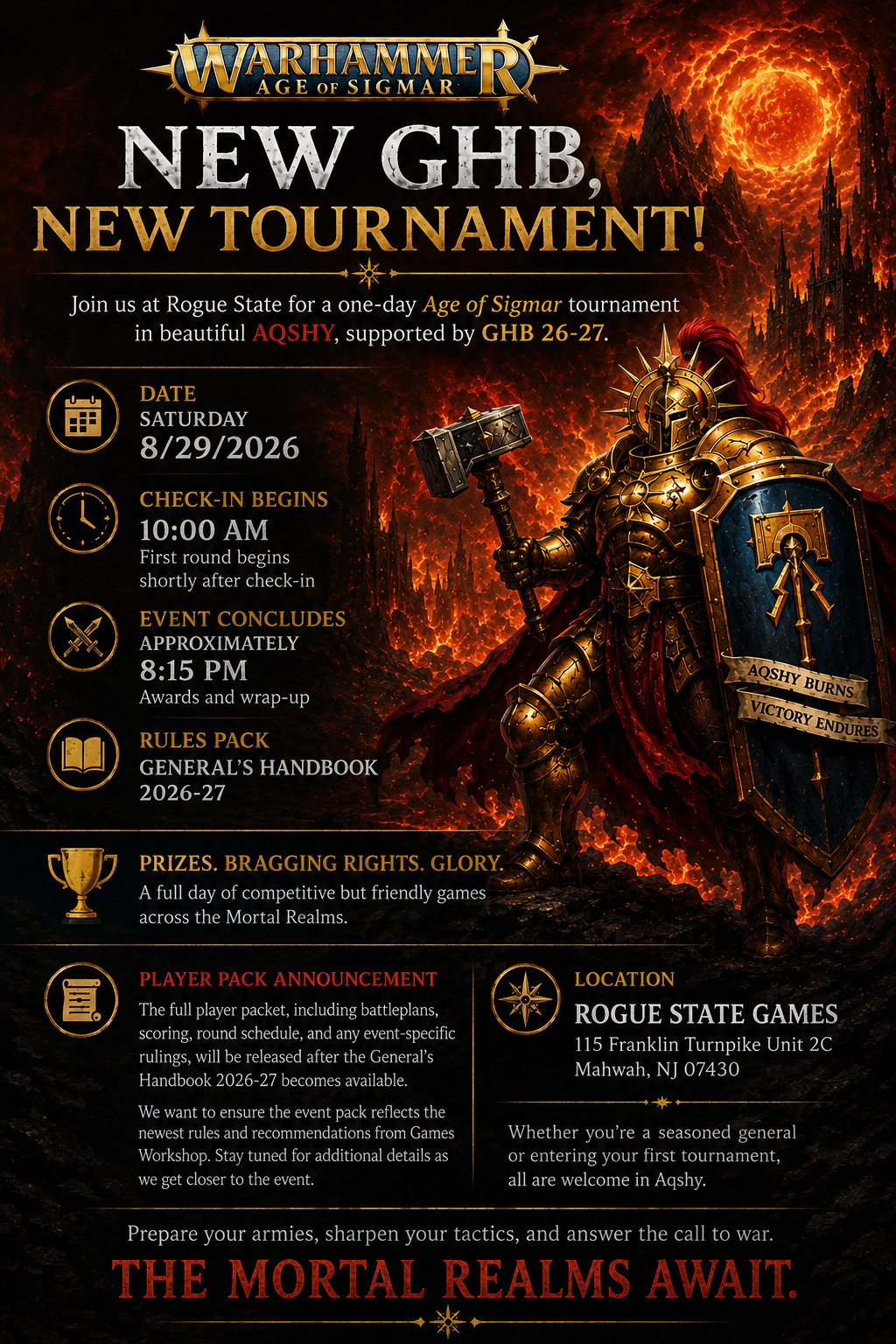 Age of Sigmar Generals Handbook 2026-27 Tournament (Event Ticket For 8/29/26)