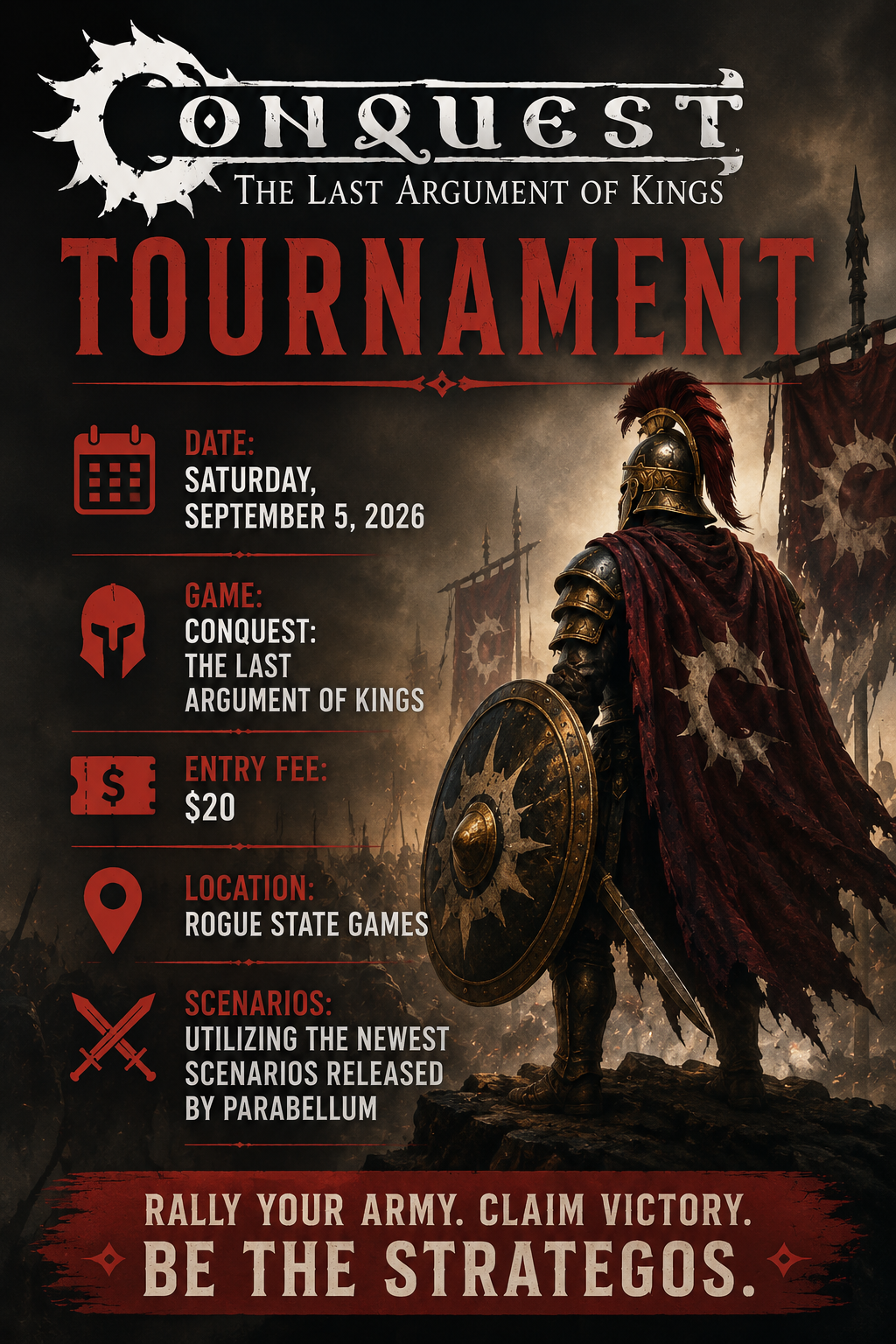 Conquest: The Last Argument of Kings Tournament (Event Ticket for 9/5/26)