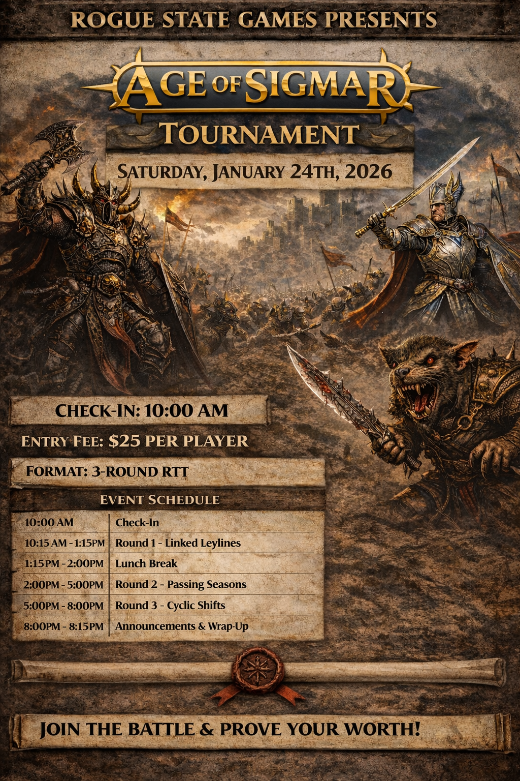 Rogue State Games Presents: Age of Sigmar RTT – Teams Event