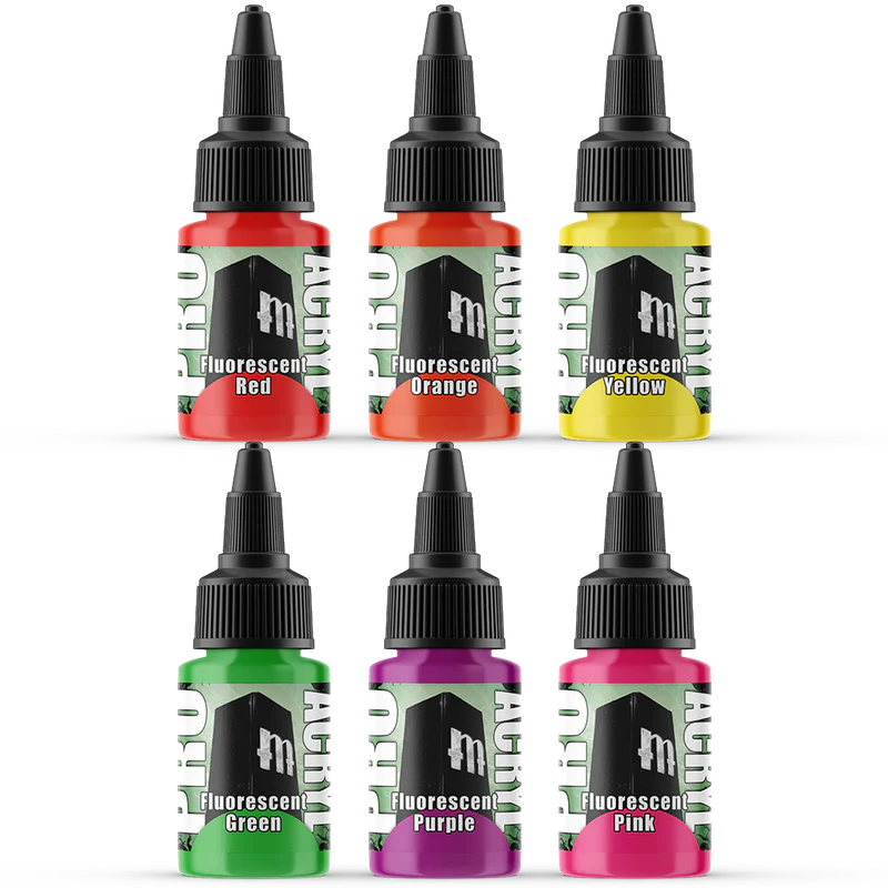 Pro Acryl Paints - Fluorescents Set