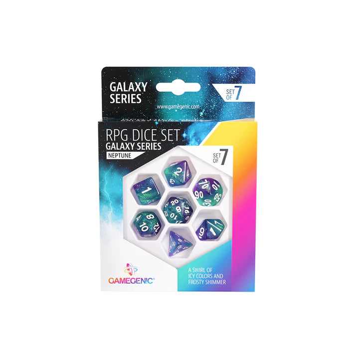 Gamegenic: Galaxy Series - Neptune - RPG Dice Set (7pcs)