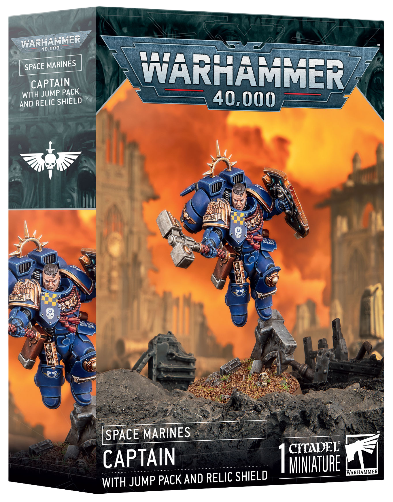 Warhammer: 40,000 - Space Marines - Captain with Jump Pack and Relic Shield