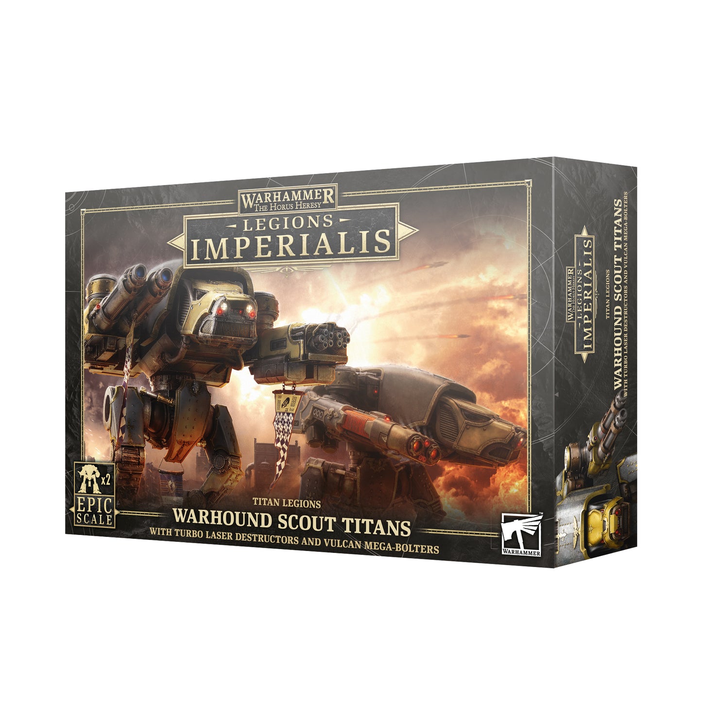Warhammer: The Horus Heresy - Legions Imperialis: Titan Legions - Warhound Scout Titans with Turbo-Laser Destructors and Vulcan Mega-Bolters