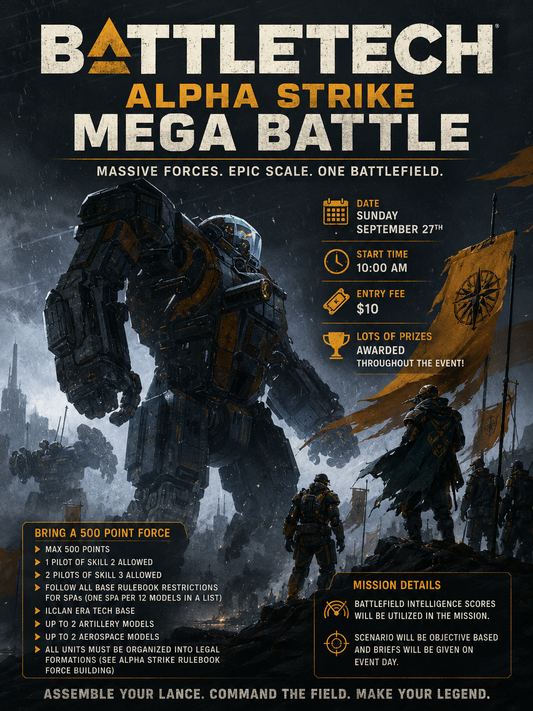 BattleTech: Alpha Strike Mega Battle (Event ticket for 9/27/26)