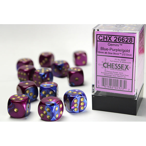 Chessex: 16mm D6 Dice Block (12 Dice)