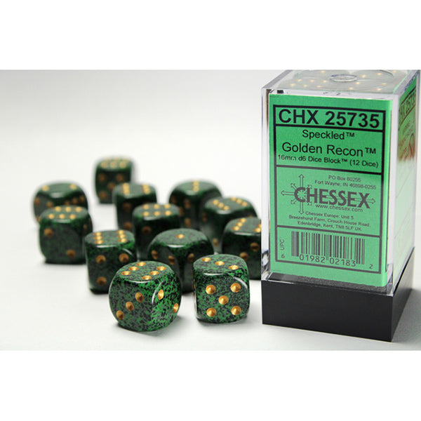 Chessex: 16mm D6 Dice Block (12 Dice)