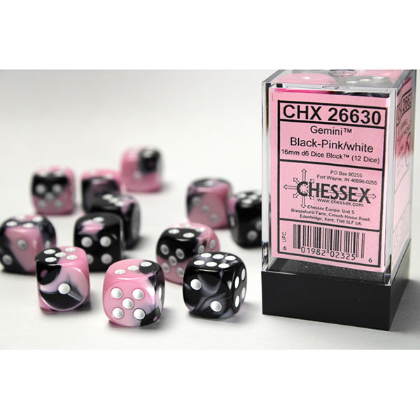 Chessex: 16mm D6 Dice Block (12 Dice)