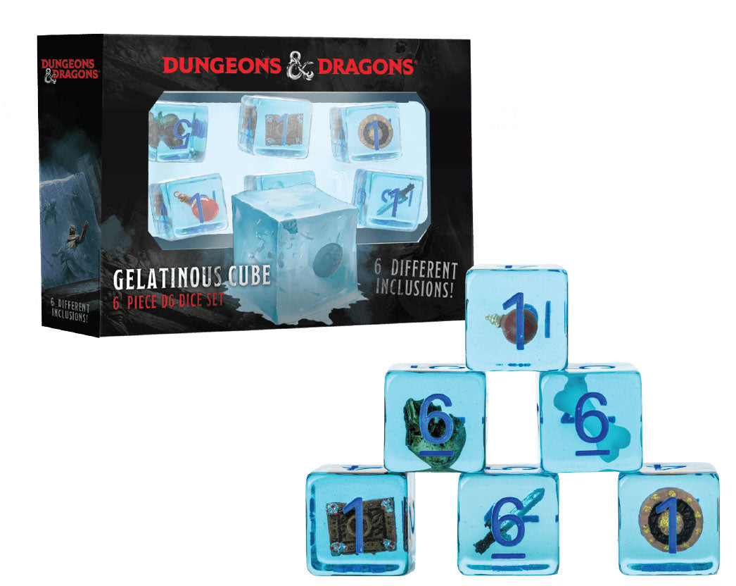 Fanroll Dice: 16mm 6d6 D&D Inclusion: Gelatinous Cube