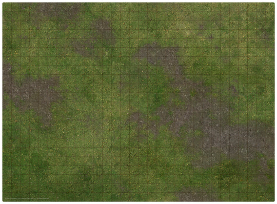 Monster Game Mat: 22x33" Adventure Grid Mat - Broken Grassland / Desert Scrubland