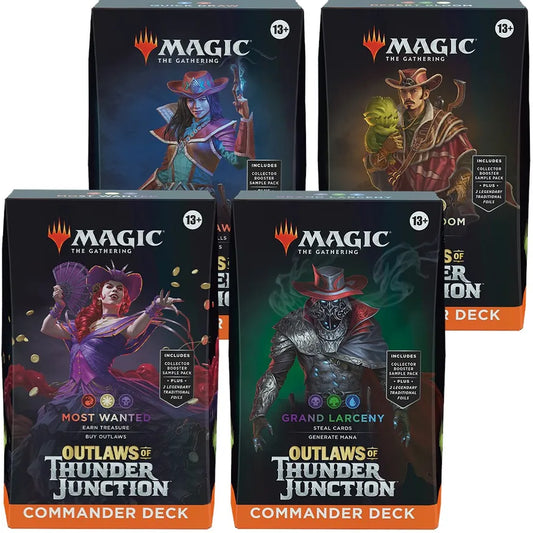 Magic: The Gathering - Outlaws of Thunder Junction - Commander Deck Display (1 of Each Commander Deck)