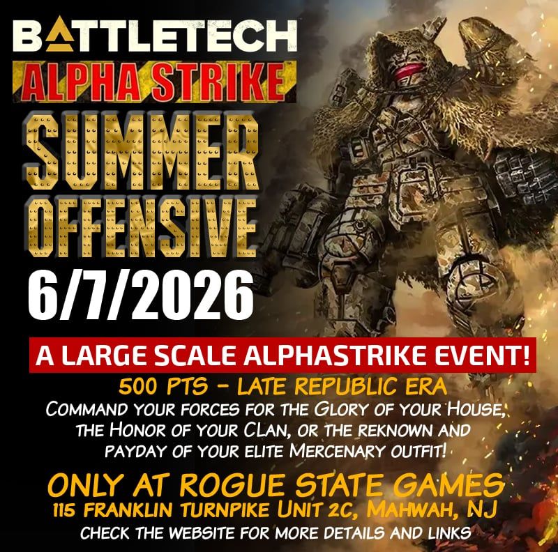 Battletech Alpha Strike: Summer Offensive (Event Ticket for 6/7/26)