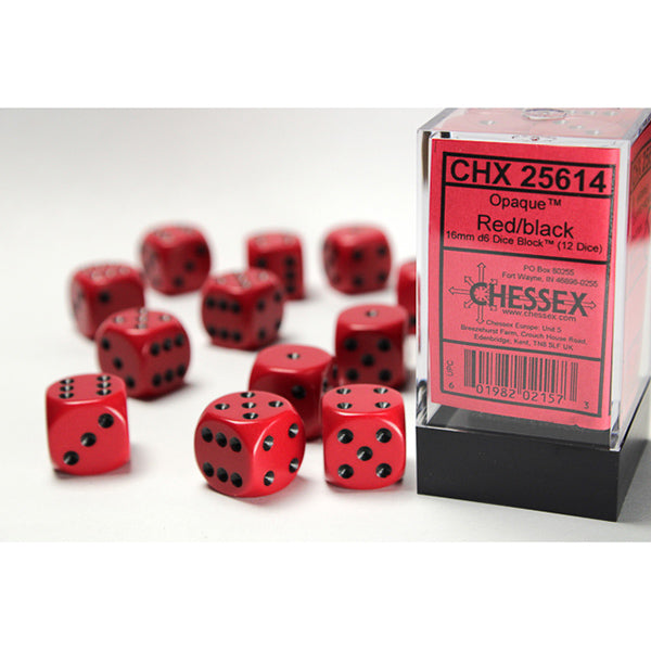 Chessex: 16mm D6 Dice Block (12 Dice)
