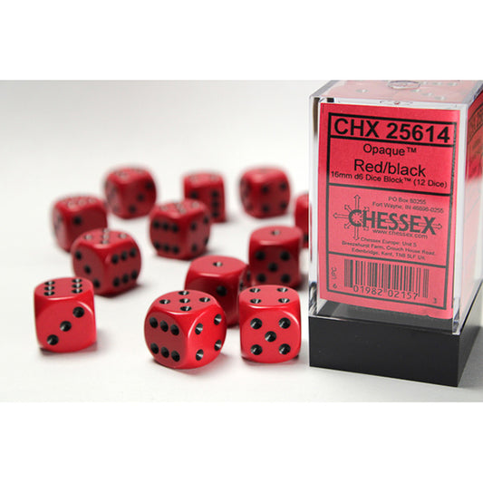 Chessex: 16mm D6 Dice Block (12 Dice)