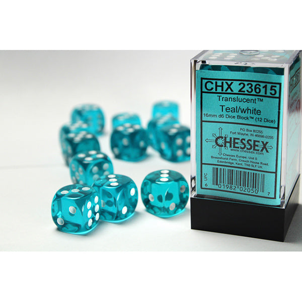 Chessex: 16mm D6 Dice Block (12 Dice)