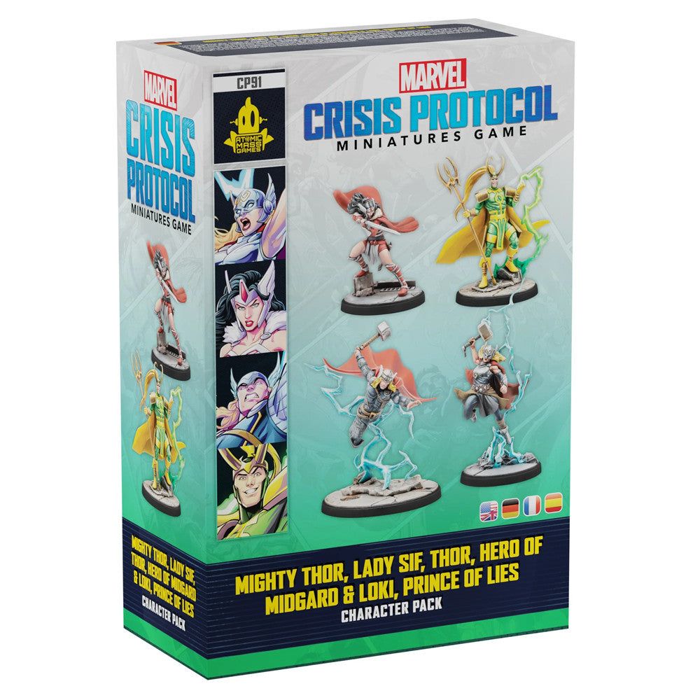 Marvel: Crisis Protocol - Mighty Thor, Lady Sif, Thor Hero of Midgard & Loki, Prince of Lies