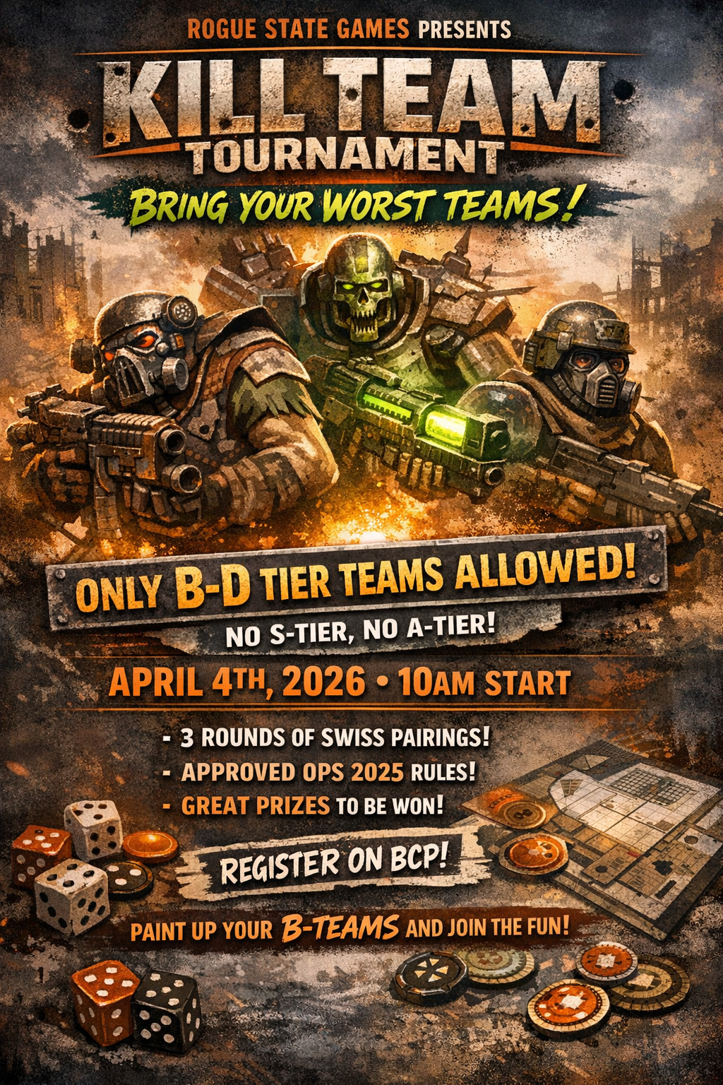 Kill Team: The B-Tier Brawl (Event Ticket for 4/4/26)