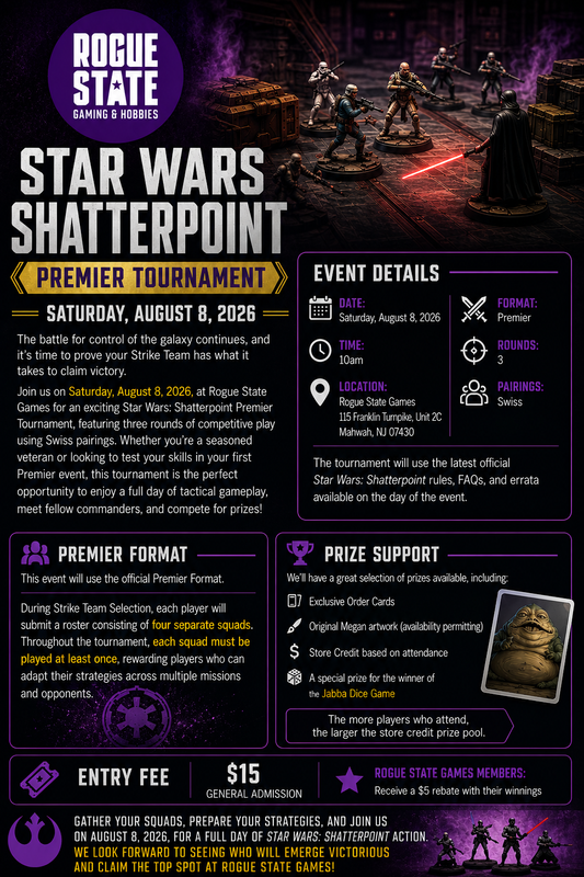 Star Wars: Shatterpoint Premier Tournament (event ticket for 8/8/26)