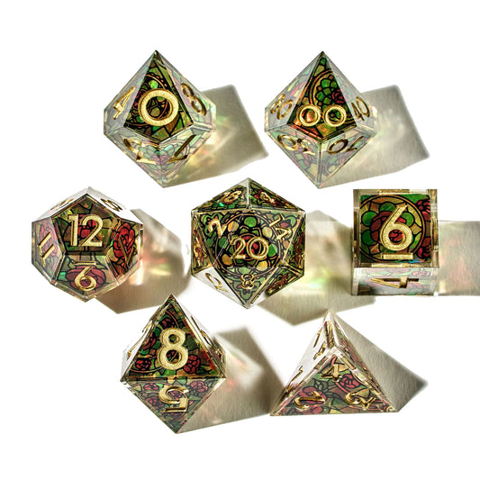 Rose Window 7-Piece Iconic Dice Set
