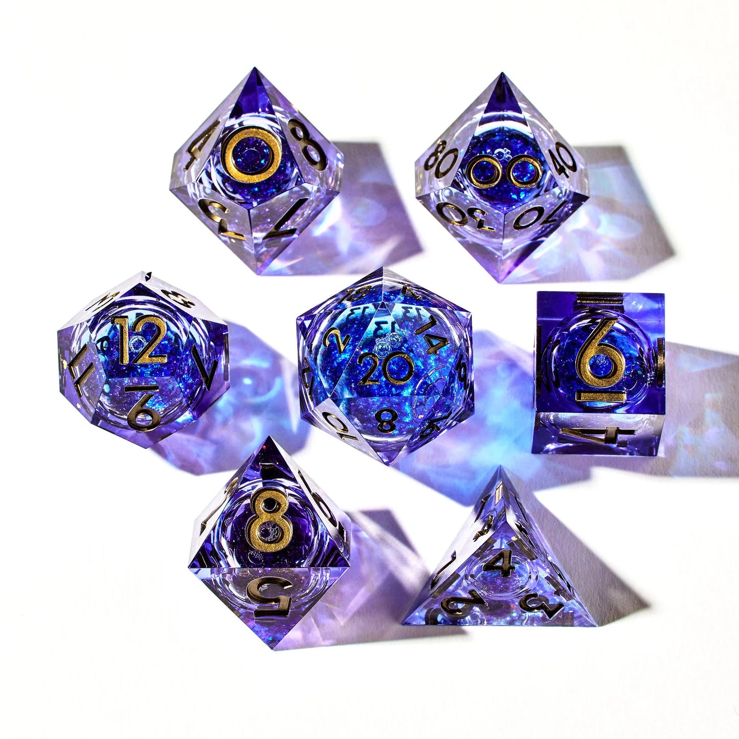 The Weave 7-Piece Liquid Core Dice Set