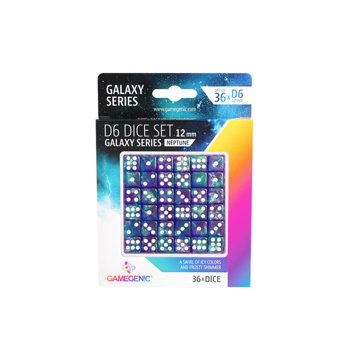 Gamegenic: Galaxy Series - Neptune - D6 Dice Set 12 mm (36 pcs)