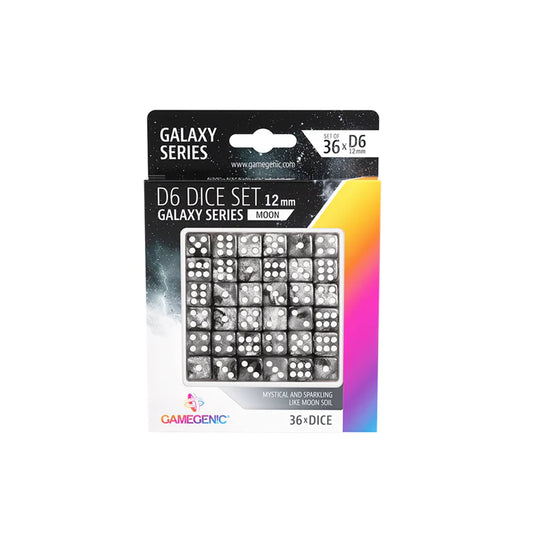 Gamegenic: Galaxy Series - Moon - D6 Dice Set 12 mm (36 pcs)