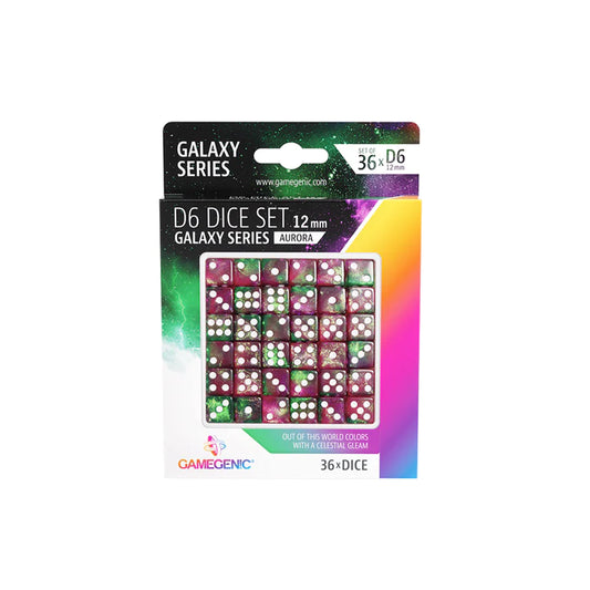 Gamegenic: Galaxy Series - Aurora - D6 Dice Set 12 mm (36 pcs)