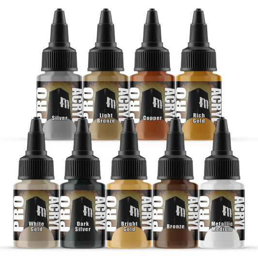 Pro Acryl Paints - Metallic Set