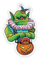 Rogue State Games - ORKTOBER Sticker - MORK the Jester (Artist: Kawaii Kaijuu)