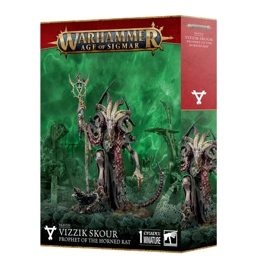 Warhammer: Age of Sigmar - Skaven - Vizzik Skour Prophet Horned Rat