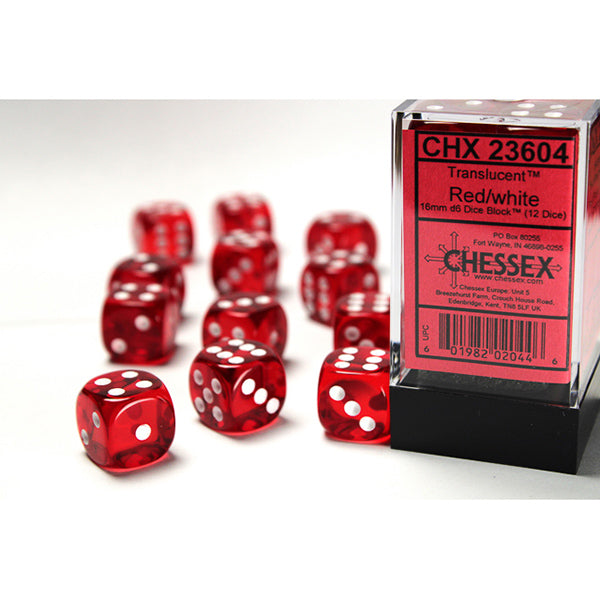 Chessex: 16mm D6 Dice Block (12 Dice)