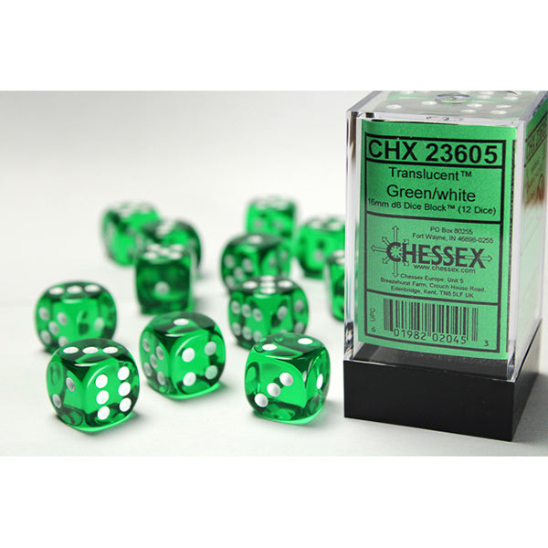 Chessex: 16mm D6 Dice Block (12 Dice)
