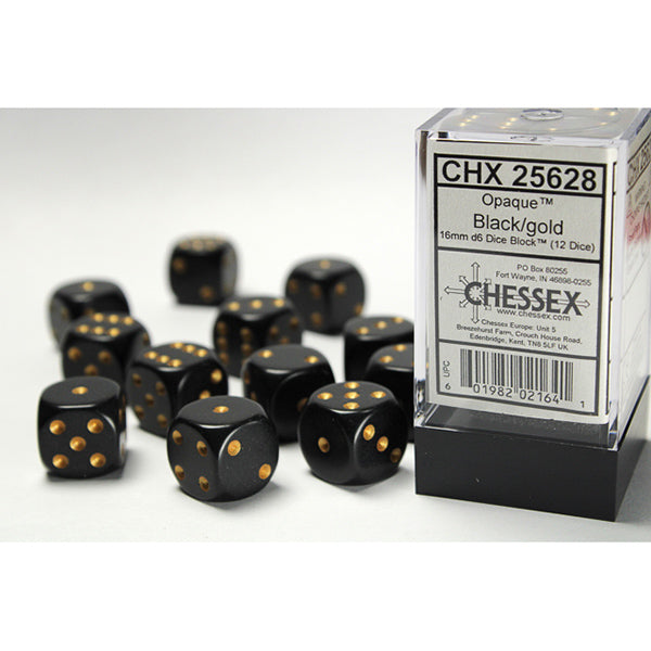 Chessex: 16mm D6 Dice Block (12 Dice)