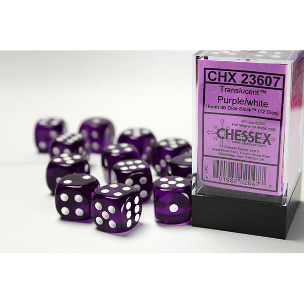 Chessex: 16mm D6 Dice Block (12 Dice)