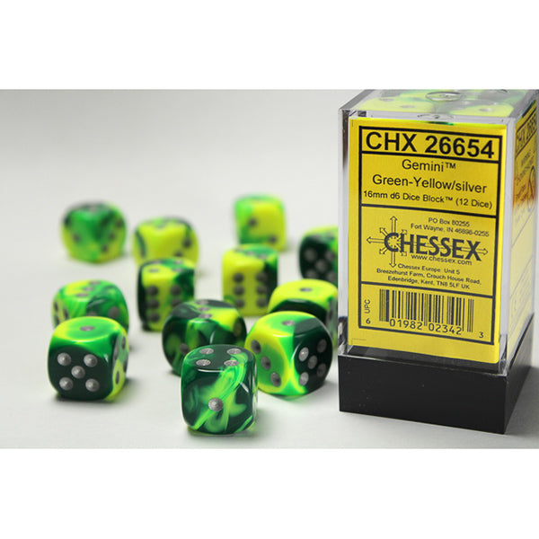 Chessex: 16mm D6 Dice Block (12 Dice)