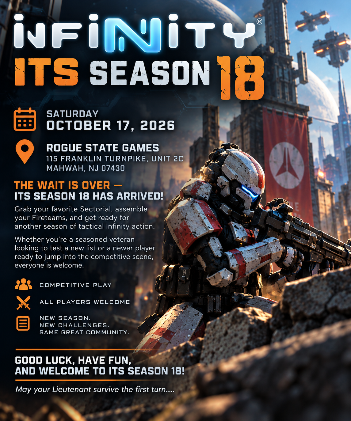 Rogue State  ITS Season 18 Infinity Tournament (Event Ticket for 10/17/26)