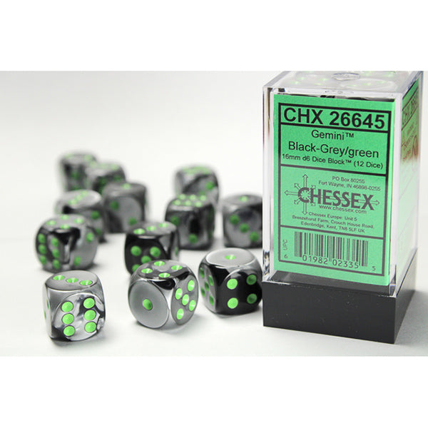 Chessex: 16mm D6 Dice Block (12 Dice)