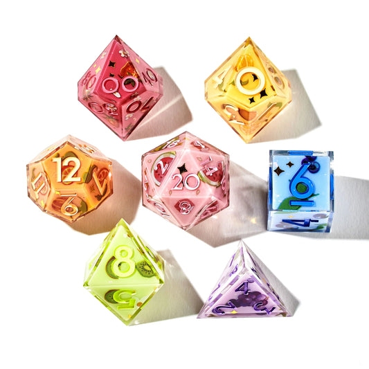 Fruit Pop Iconic 7-Piece Dice Set