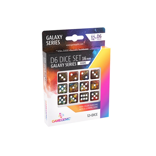 Gamegenic: Galaxy Series - Mars - D6 Dice Set 16 mm (12 pcs)