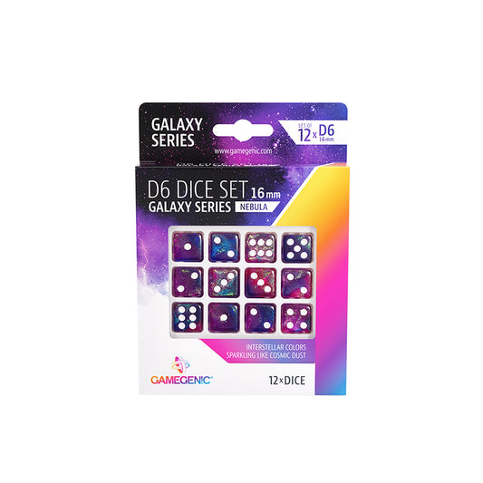 Gamegenic: Galaxy Series - Nebula - D6 Dice Set 16 mm (12 pcs)