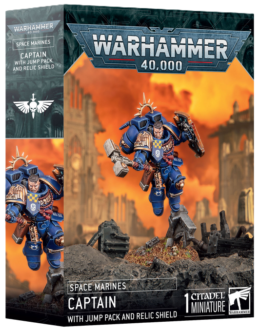 Warhammer: 40,000 - Space Marines - Captain with Jump Pack and Relic Shield