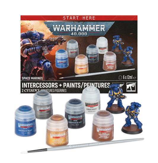 Warhammer: 40,000 - Space Marines - Intercessors + Paints (Pre-Order) (Releases: 7/25/26)