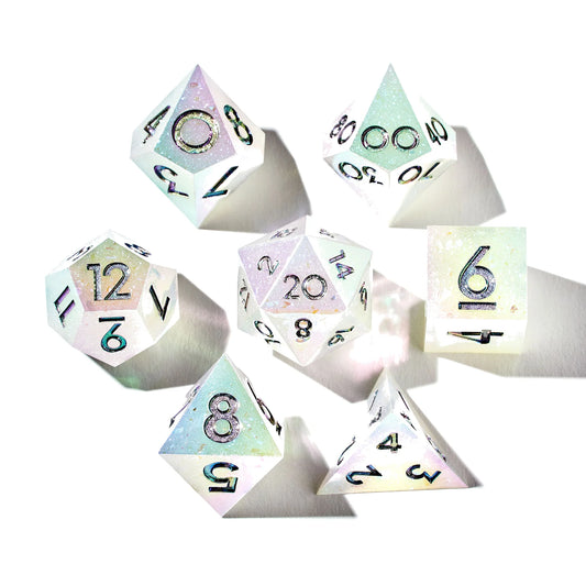 Moon Maiden 7-Piece Iridescent Iconic Dice Set