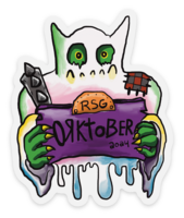 Rogue State Games - ORKTOBER Sticker - GORK the Ghost (Artist: Kawaii Kaijuu)